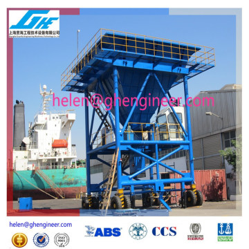 port dust-trap hopper \grain unloader bulk material unloader